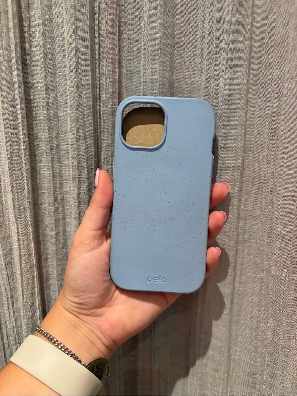Pela iPhone 15 MagSafeSoft-Touch Light Blue Eco Phone Case